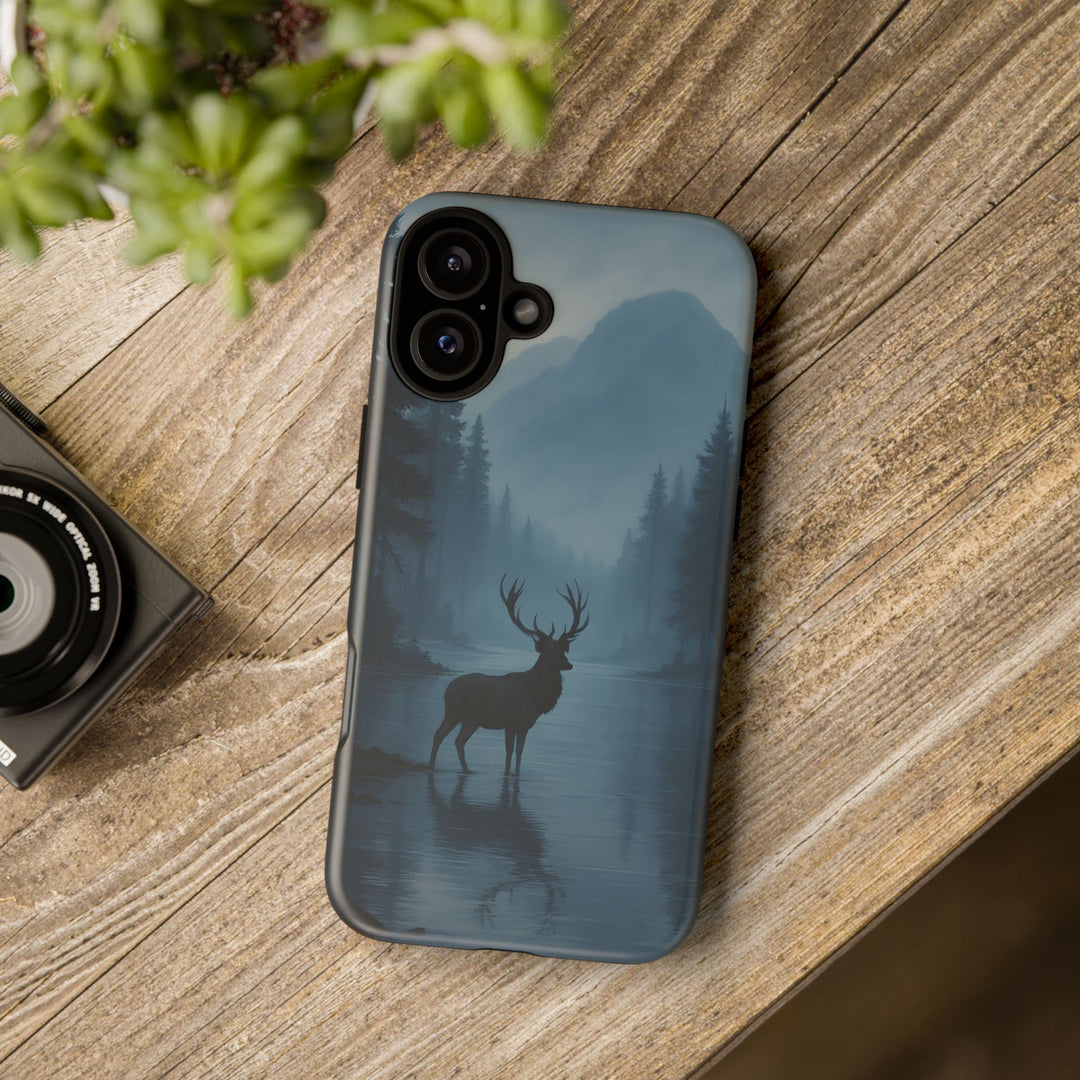 Deer Mountain Tough Phone Case, Wildlife Nature Protective Cover, Outdoor
