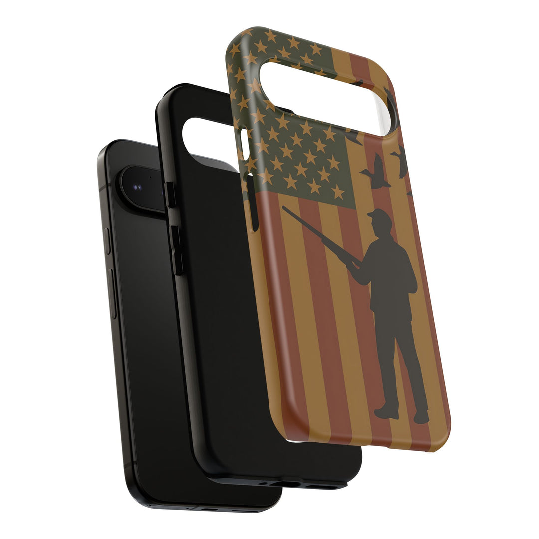 Tough Cases, Duck Hunter Patriotic Phone Case - American Flag Design, Hunting