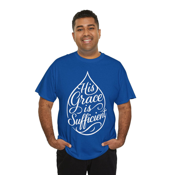 Christian Inspirational T-Shirt - His Grace Is Sufficient - Gutsy Garb