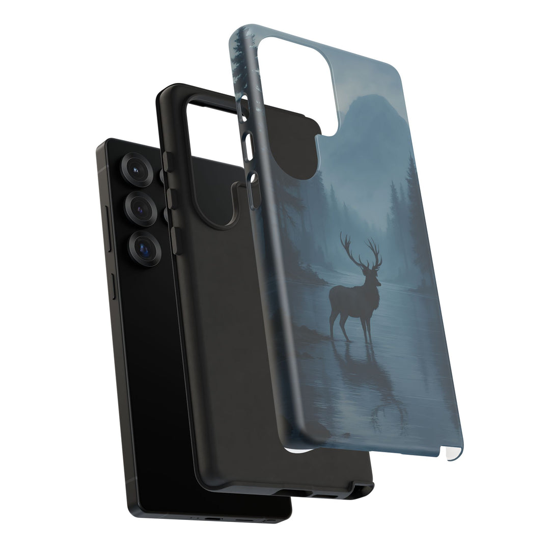 Deer Mountain Tough Phone Case, Wildlife Nature Protective Cover, Outdoor