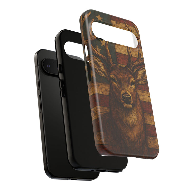 Deer Tough Cases: Patriotic Phone Case, American Flag, Wildlife Cover, Animal