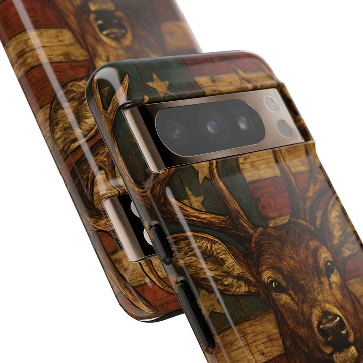 Deer Tough Cases: Patriotic Phone Case, American Flag, Wildlife Cover, Animal