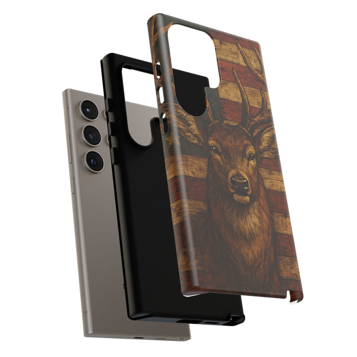 Deer Tough Cases: Patriotic Phone Case, American Flag, Wildlife Cover, Animal