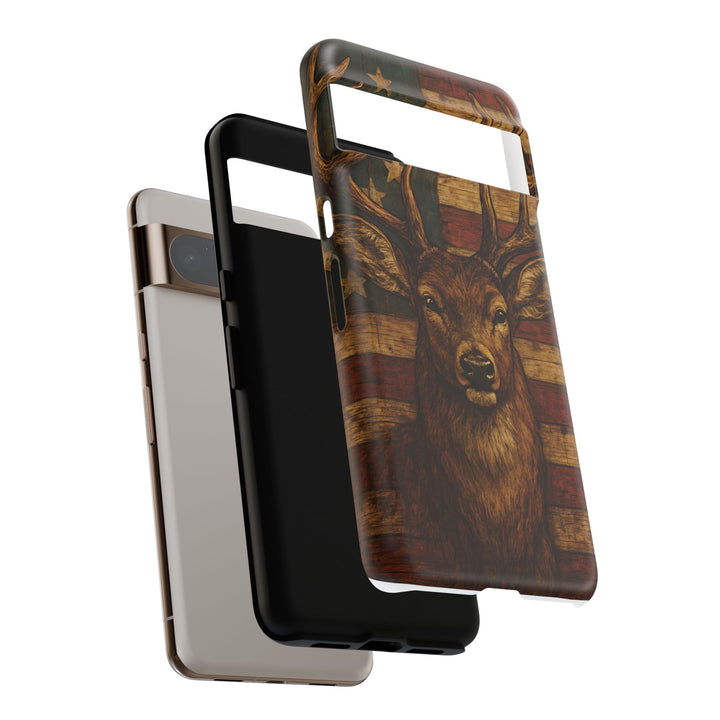 Deer Tough Cases: Patriotic Phone Case, American Flag, Wildlife Cover, Animal