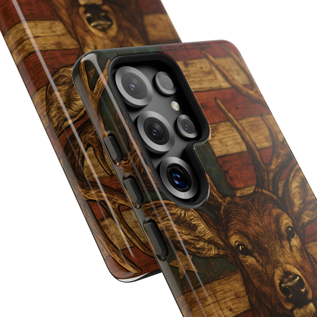 Deer Tough Cases: Patriotic Phone Case, American Flag, Wildlife Cover, Animal