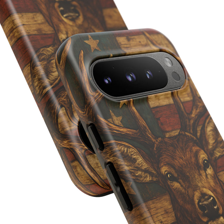 Deer Tough Cases: Patriotic Phone Case, American Flag, Wildlife Cover, Animal