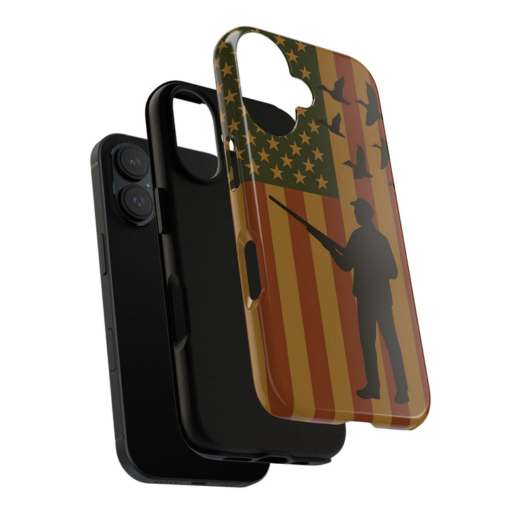 Tough Cases, Duck Hunter Patriotic Phone Case - American Flag Design, Hunting