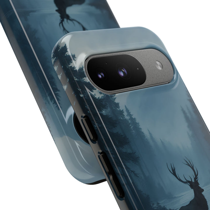 Deer Mountain Tough Phone Case, Wildlife Nature Protective Cover, Outdoor