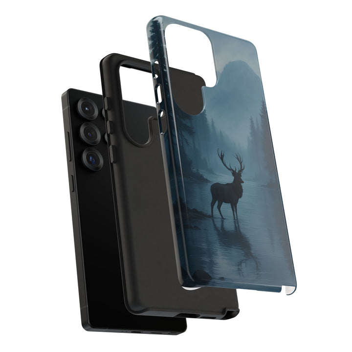 Deer Mountain Tough Phone Case, Wildlife Nature Protective Cover, Outdoor