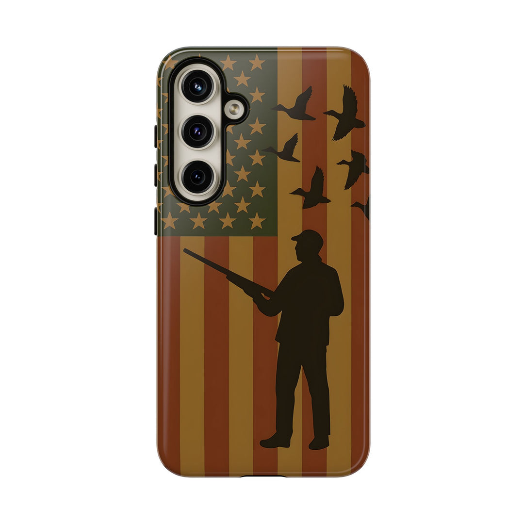 Tough Cases, Duck Hunter Patriotic Phone Case - American Flag Design, Hunting