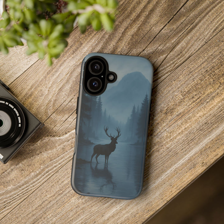 Deer Mountain Tough Phone Case, Wildlife Nature Protective Cover, Outdoor