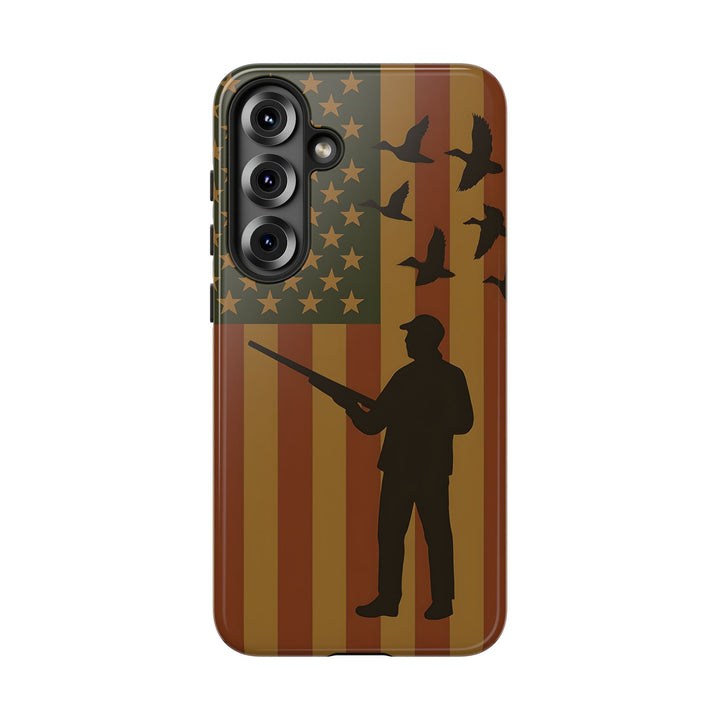 Tough Cases, Duck Hunter Patriotic Phone Case - American Flag Design, Hunting