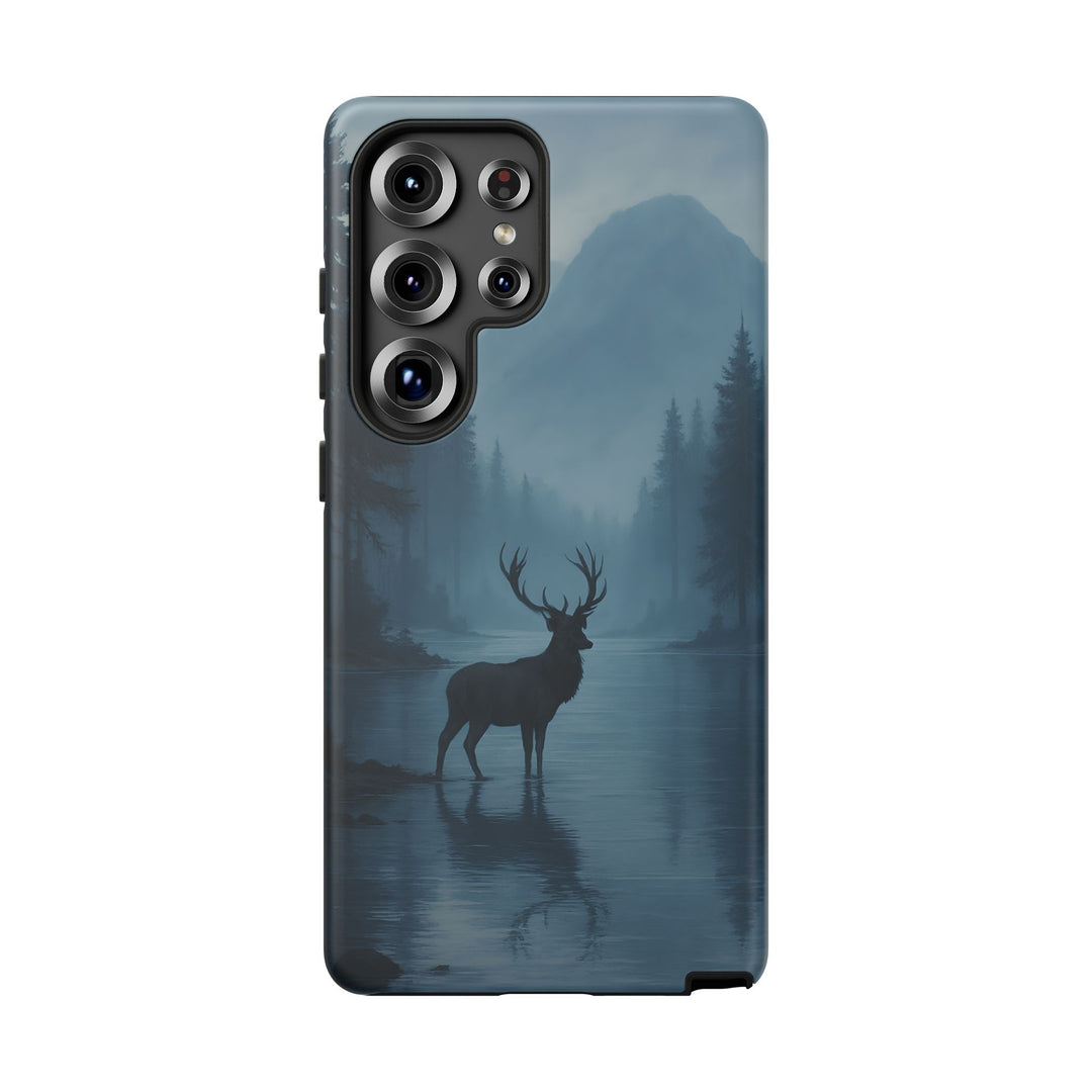 Deer Mountain Tough Phone Case, Wildlife Nature Protective Cover, Outdoor