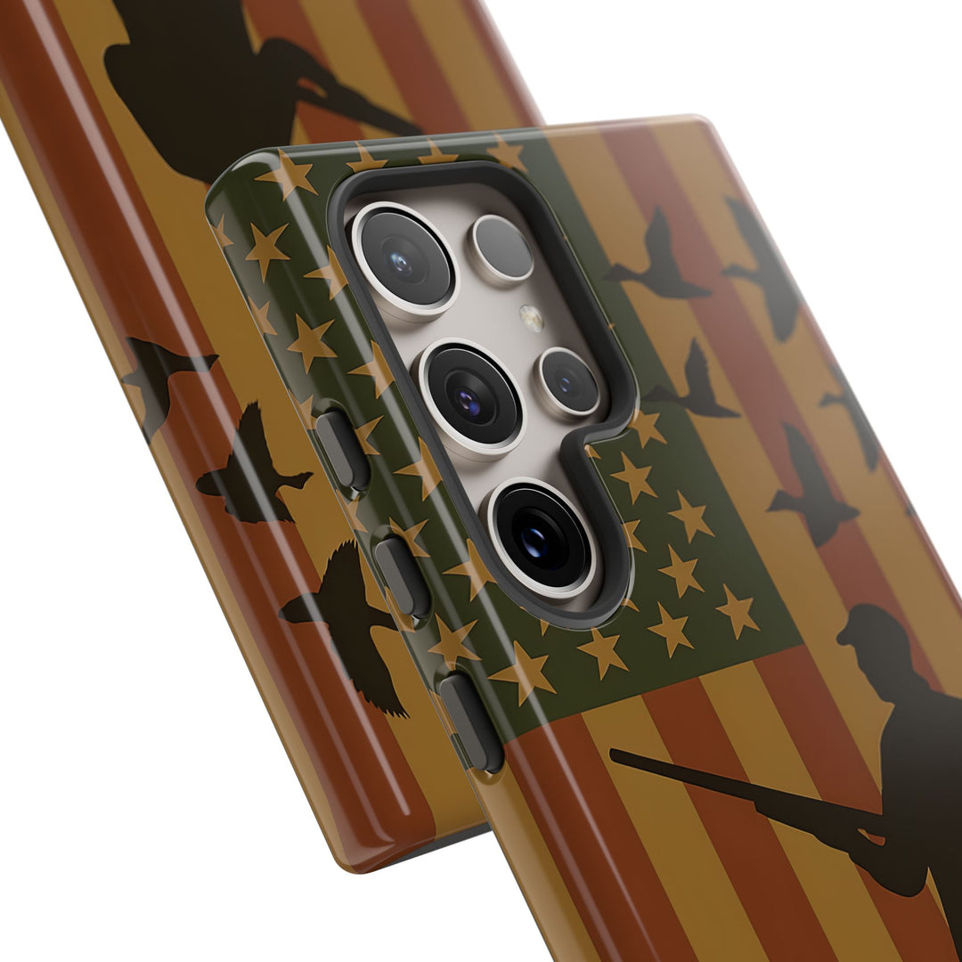 Tough Cases, Duck Hunter Patriotic Phone Case - American Flag Design, Hunting