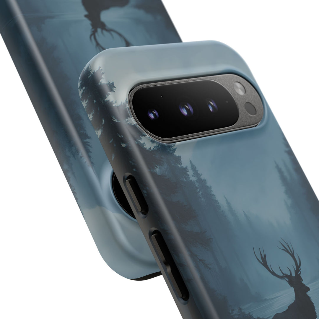 Deer Mountain Tough Phone Case, Wildlife Nature Protective Cover, Outdoor