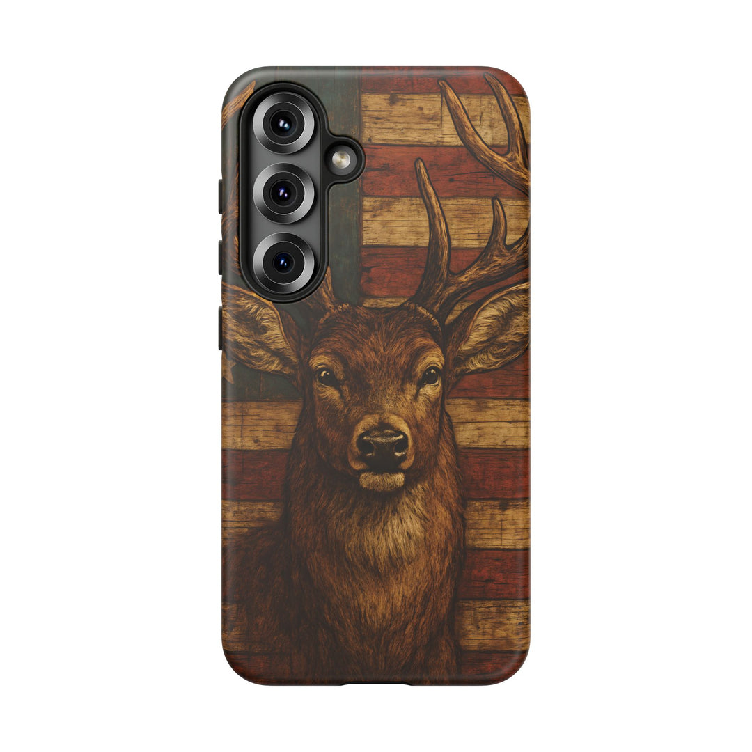 Deer Tough Cases: Patriotic Phone Case, American Flag, Wildlife Cover, Animal