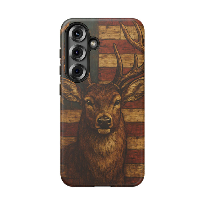 Deer Tough Cases: Patriotic Phone Case, American Flag, Wildlife Cover, Animal