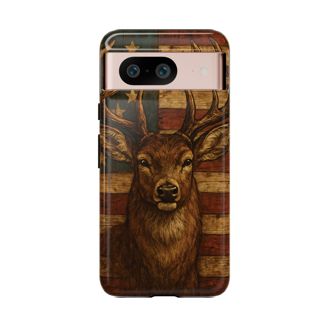 Deer Tough Cases: Patriotic Phone Case, American Flag, Wildlife Cover, Animal