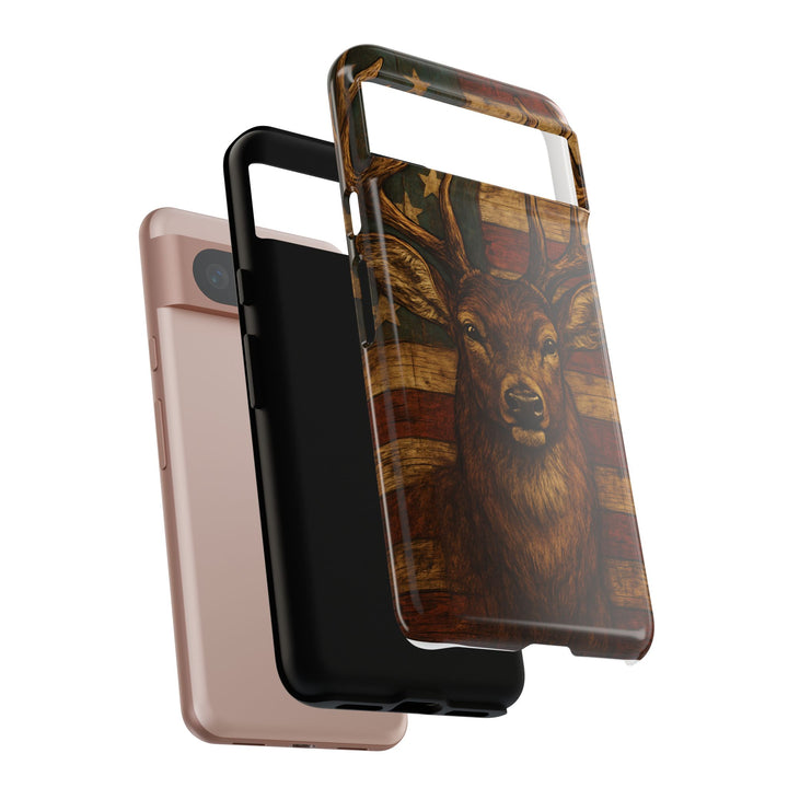 Deer Tough Cases: Patriotic Phone Case, American Flag, Wildlife Cover, Animal