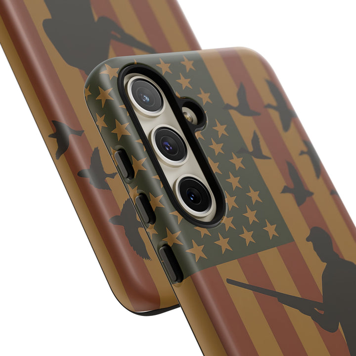 Tough Cases, Duck Hunter Patriotic Phone Case - American Flag Design, Hunting