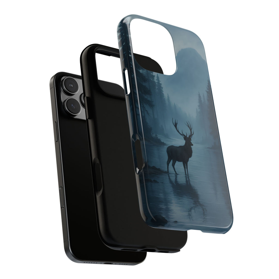Deer Mountain Tough Phone Case, Wildlife Nature Protective Cover, Outdoor