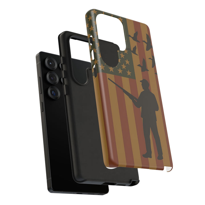 Tough Cases, Duck Hunter Patriotic Phone Case - American Flag Design, Hunting