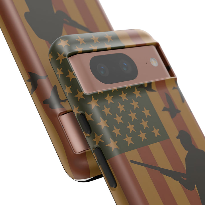 Tough Cases, Duck Hunter Patriotic Phone Case - American Flag Design, Hunting
