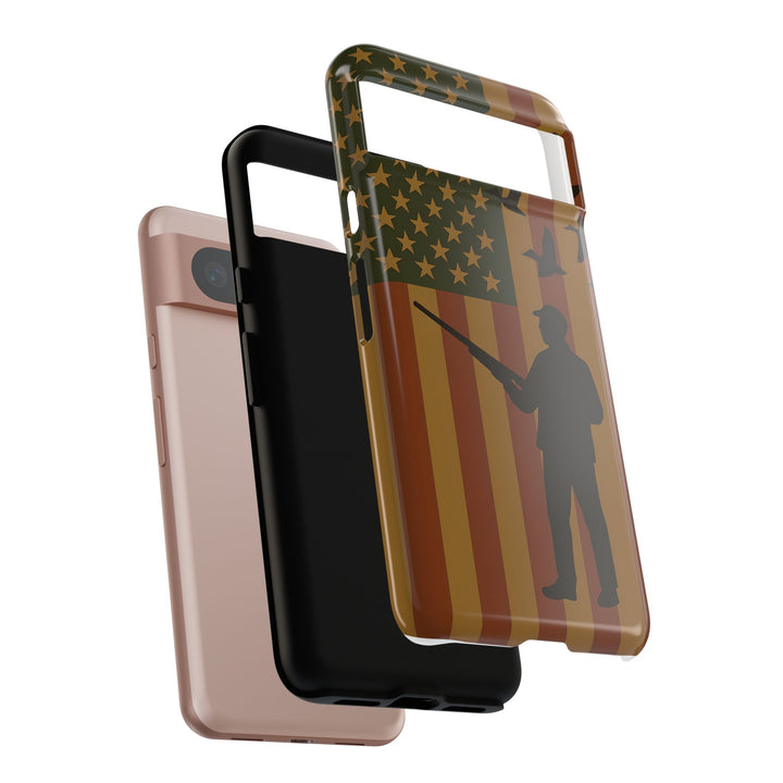 Tough Cases, Duck Hunter Patriotic Phone Case - American Flag Design, Hunting