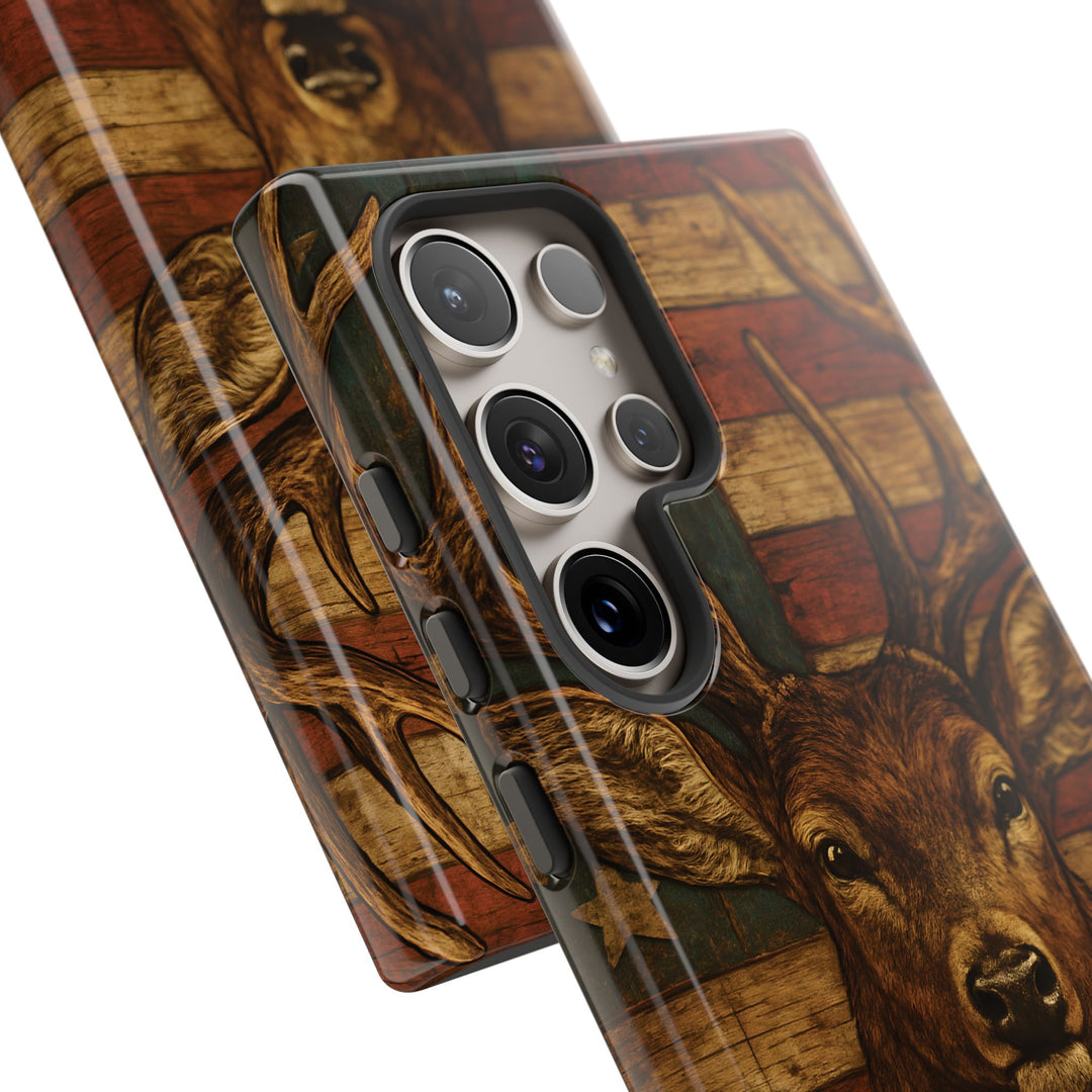 Deer Tough Cases: Patriotic Phone Case, American Flag, Wildlife Cover, Animal