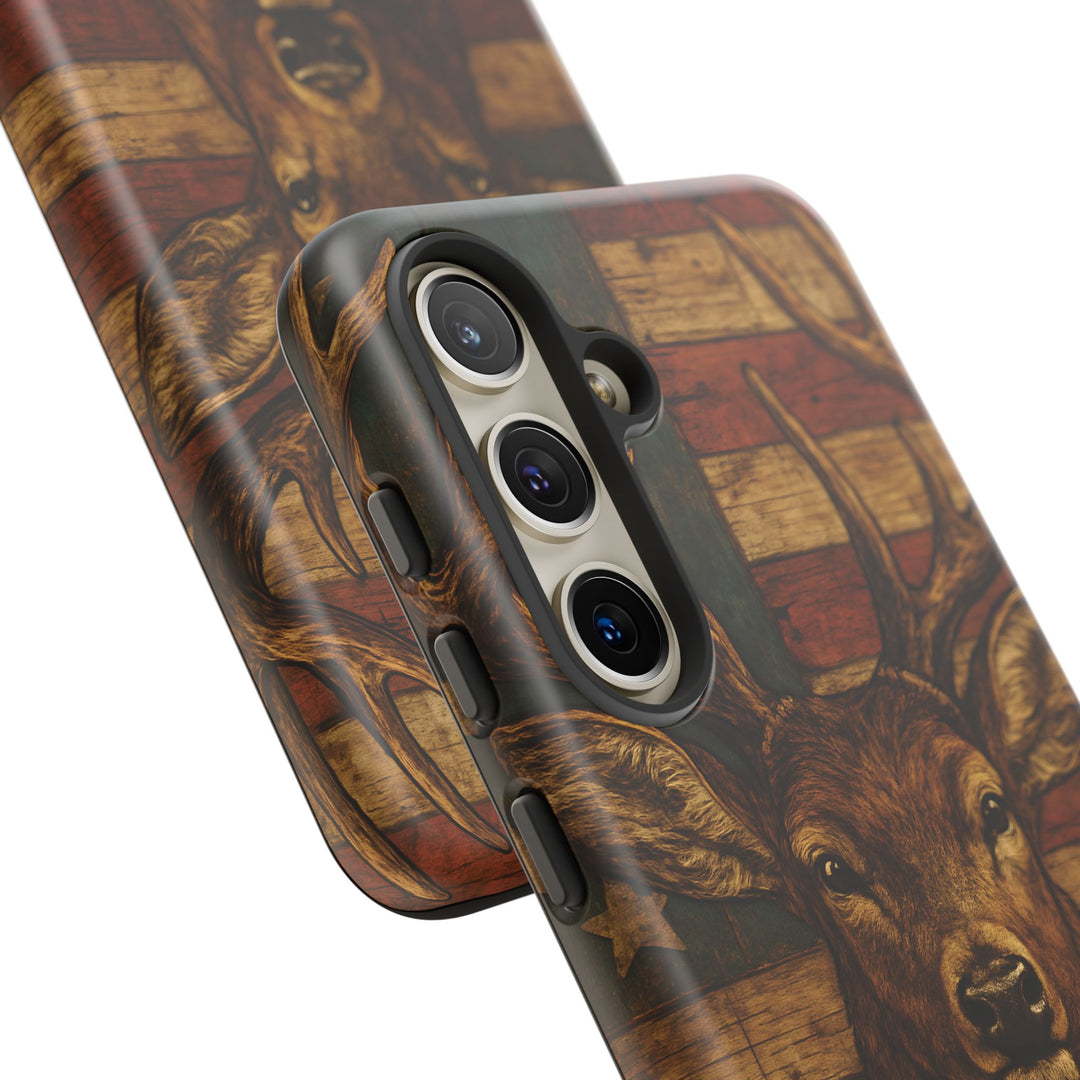 Deer Tough Cases: Patriotic Phone Case, American Flag, Wildlife Cover, Animal