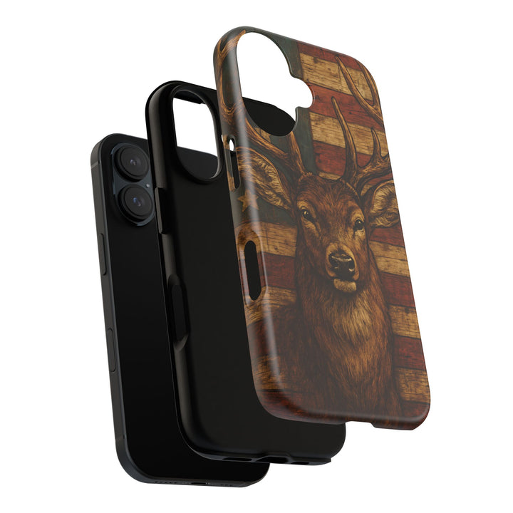 Deer Tough Cases: Patriotic Phone Case, American Flag, Wildlife Cover, Animal