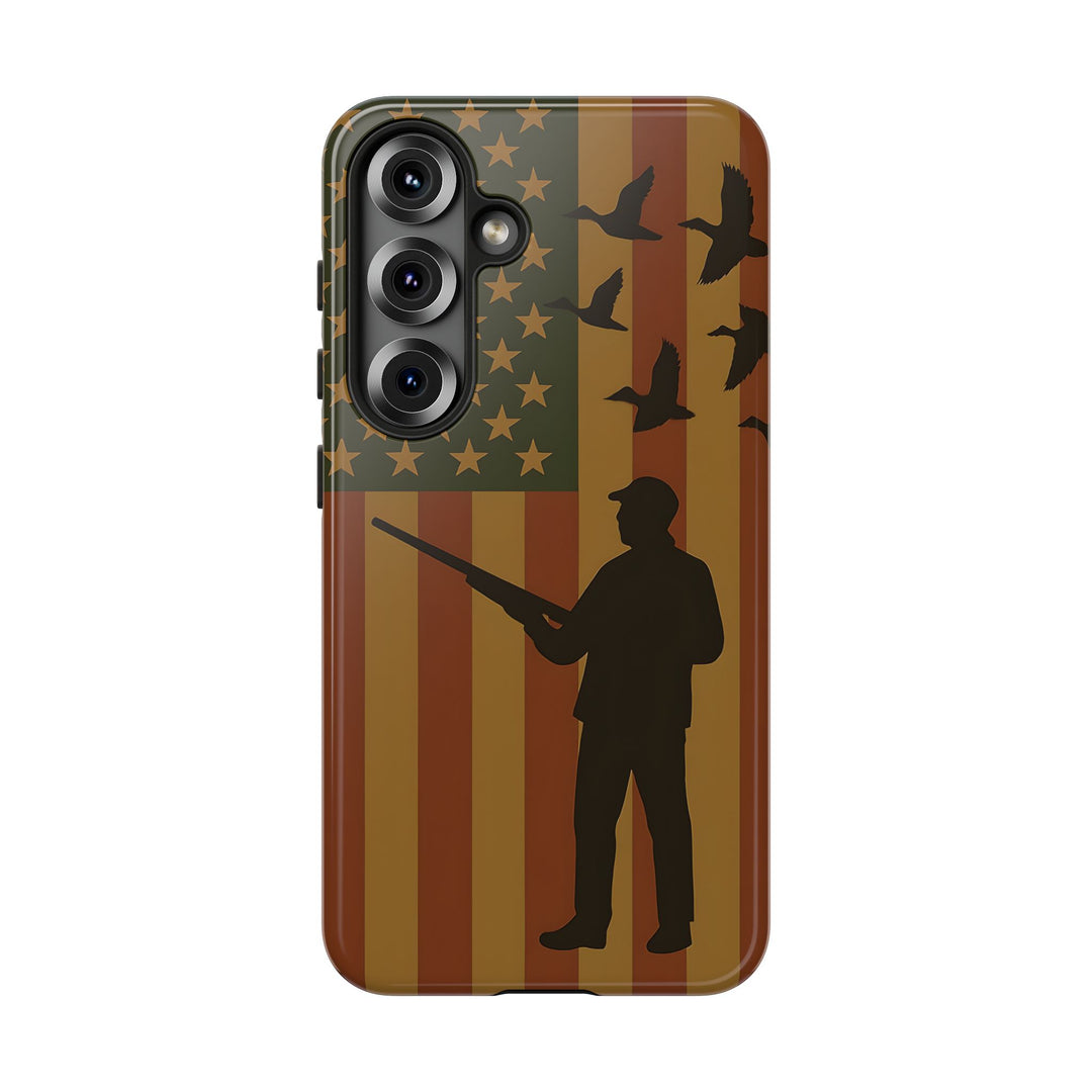 Tough Cases, Duck Hunter Patriotic Phone Case - American Flag Design, Hunting