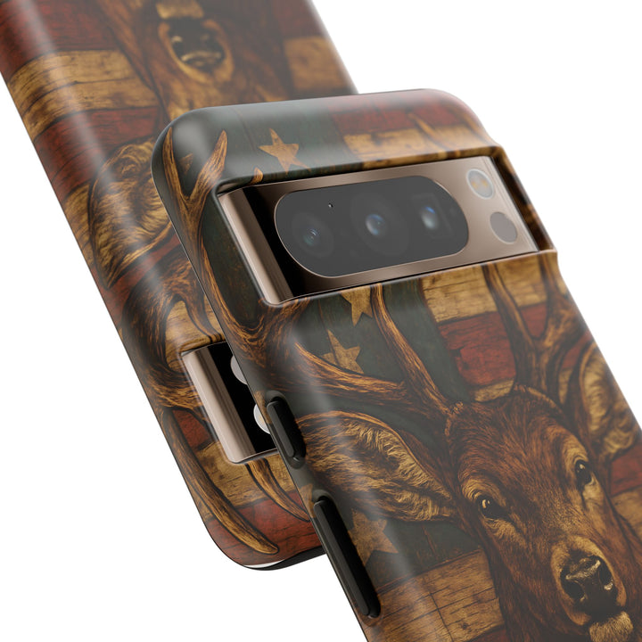Deer Tough Cases: Patriotic Phone Case, American Flag, Wildlife Cover, Animal