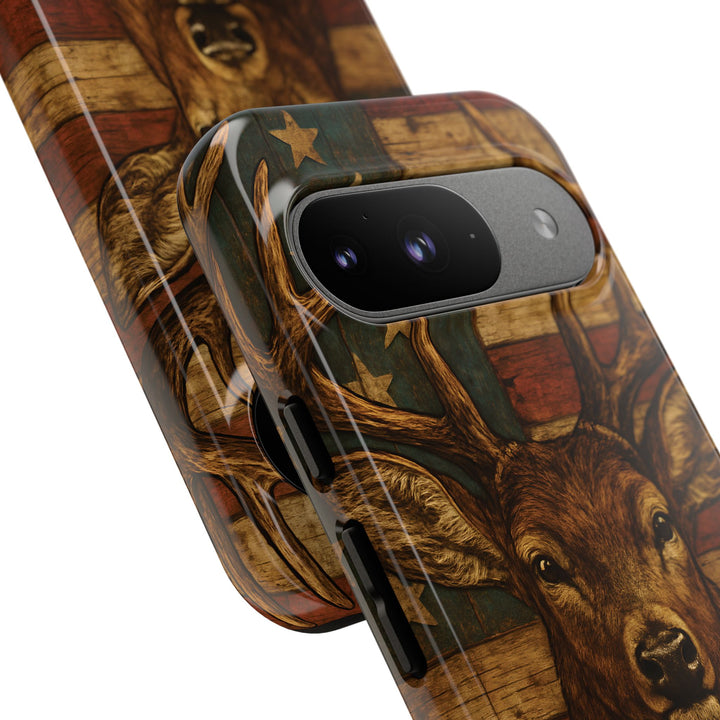 Deer Tough Cases: Patriotic Phone Case, American Flag, Wildlife Cover, Animal