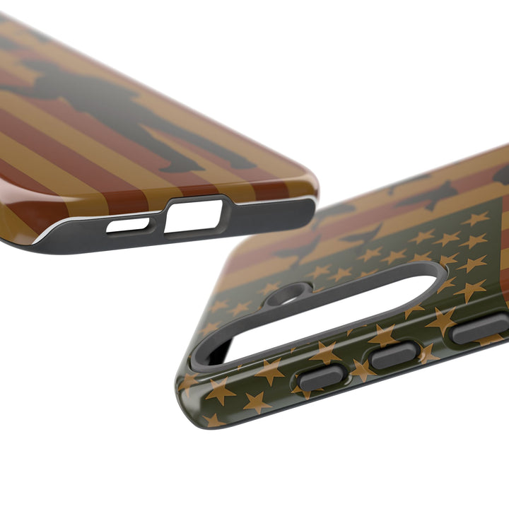 Tough Cases, Duck Hunter Patriotic Phone Case - American Flag Design, Hunting