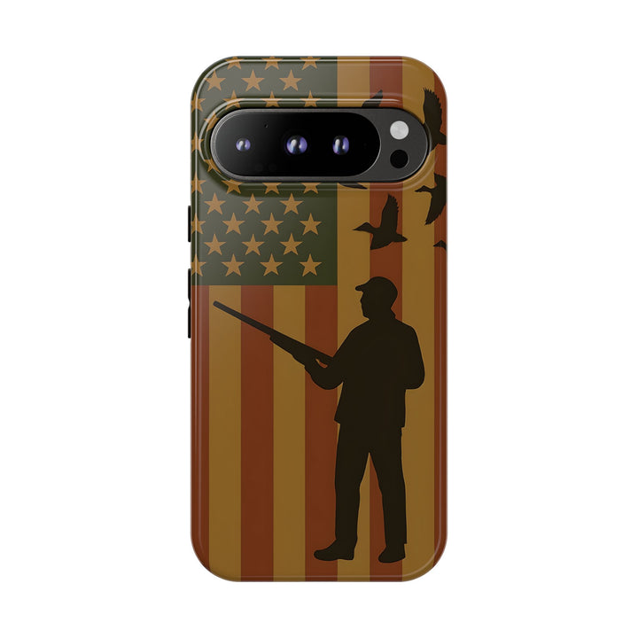 Tough Cases, Duck Hunter Patriotic Phone Case - American Flag Design, Hunting