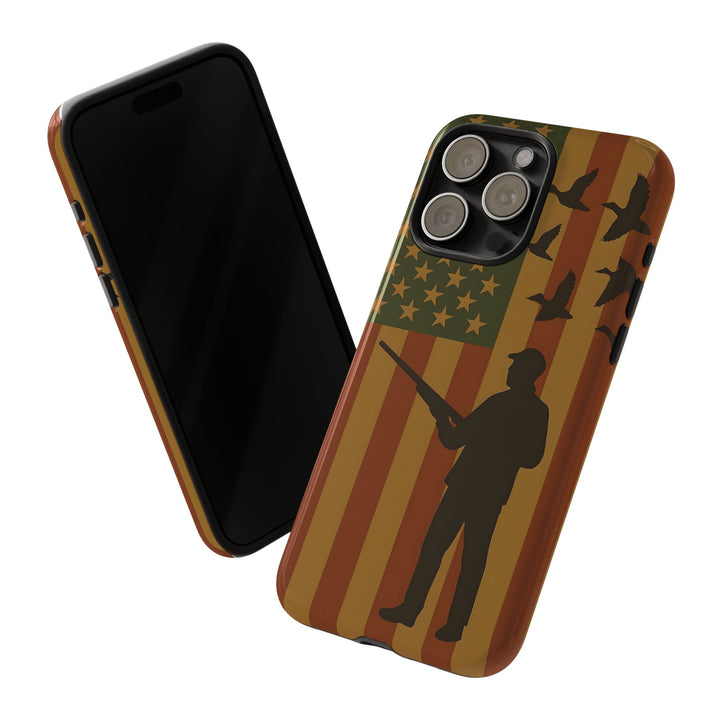 Tough Cases, Duck Hunter Patriotic Phone Case - American Flag Design, Hunting