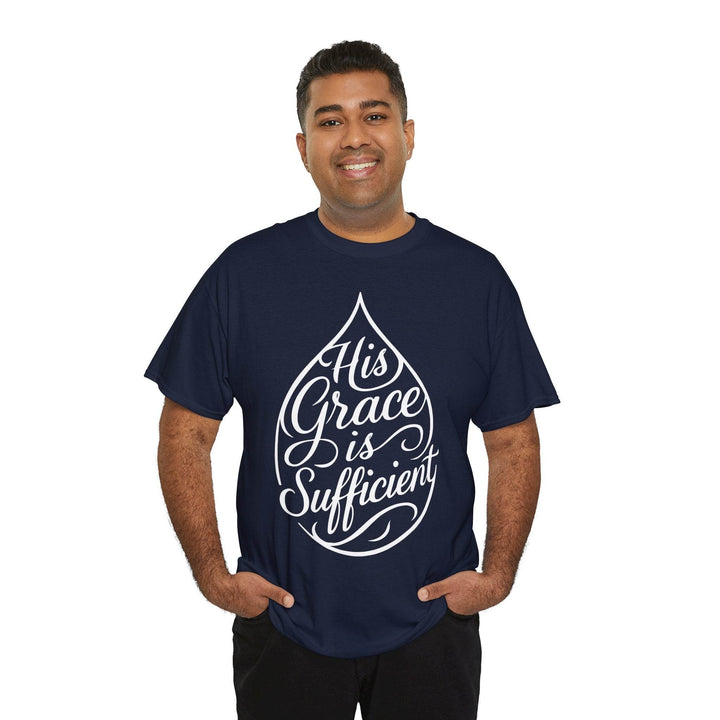 Christian Inspirational T-Shirt - His Grace Is Sufficient - Gutsy Garb