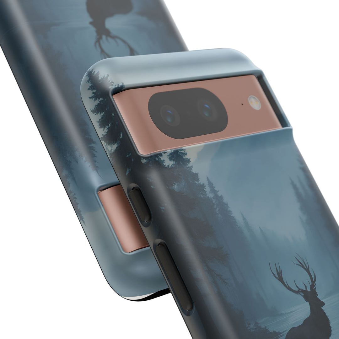 Deer Mountain Tough Phone Case, Wildlife Nature Protective Cover, Outdoor