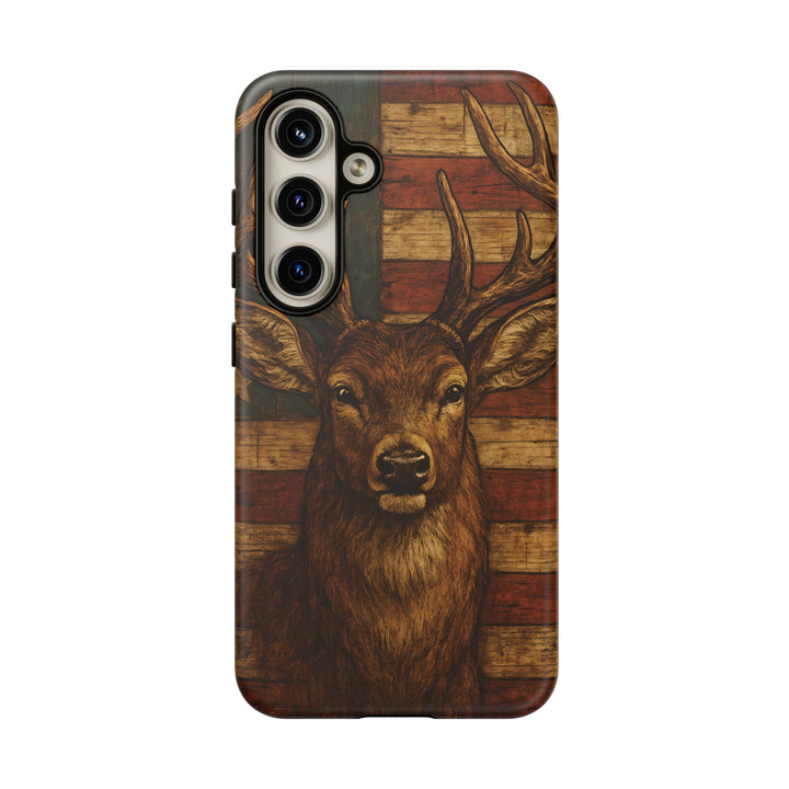 Deer Tough Cases: Patriotic Phone Case, American Flag, Wildlife Cover, Animal
