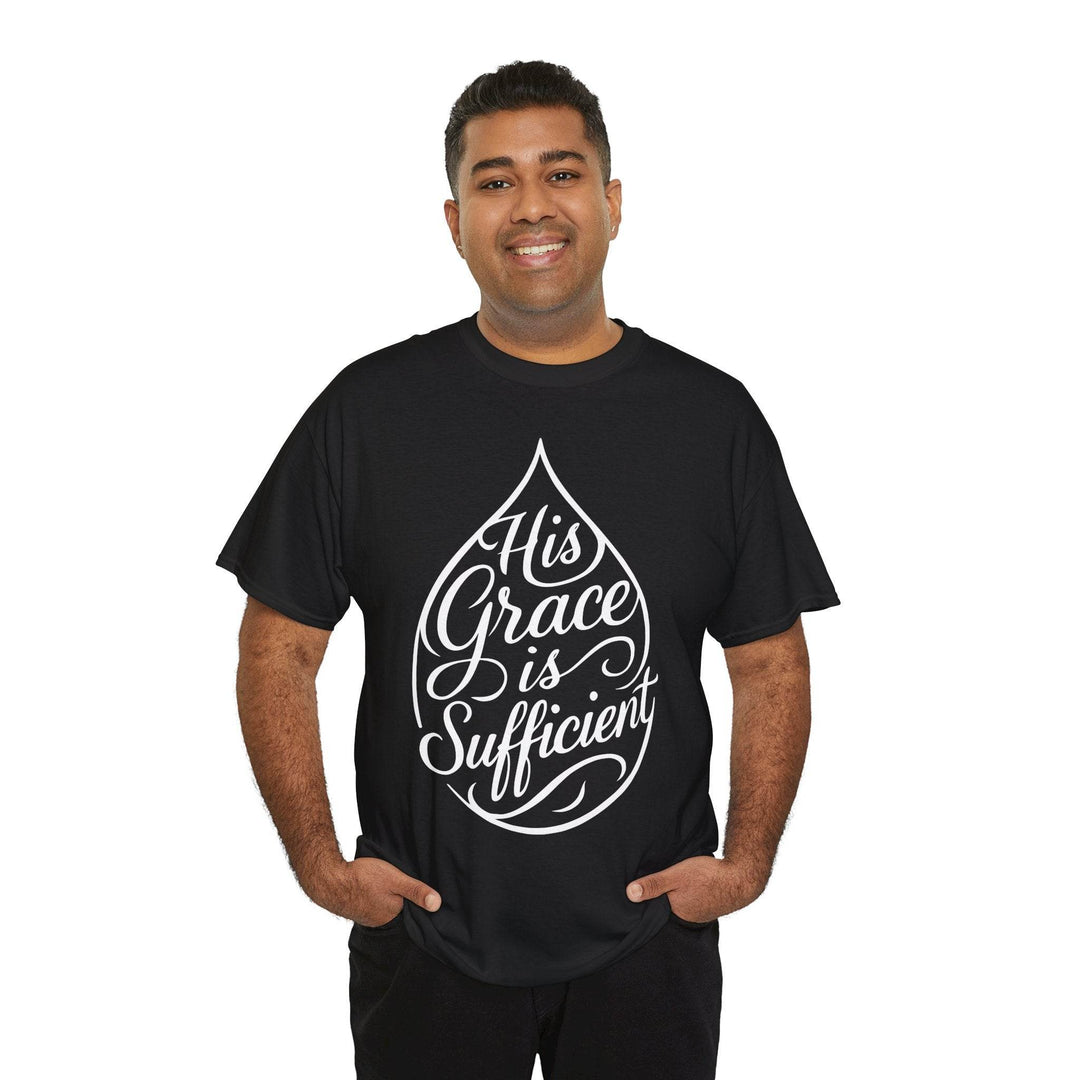 Christian Inspirational T-Shirt - His Grace Is Sufficient - Gutsy Garb