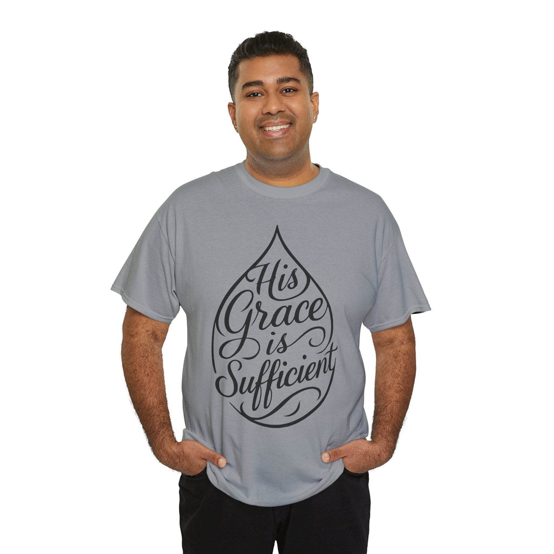 Christian Inspirational T-Shirt - His Grace Is Sufficient - Gutsy Garb