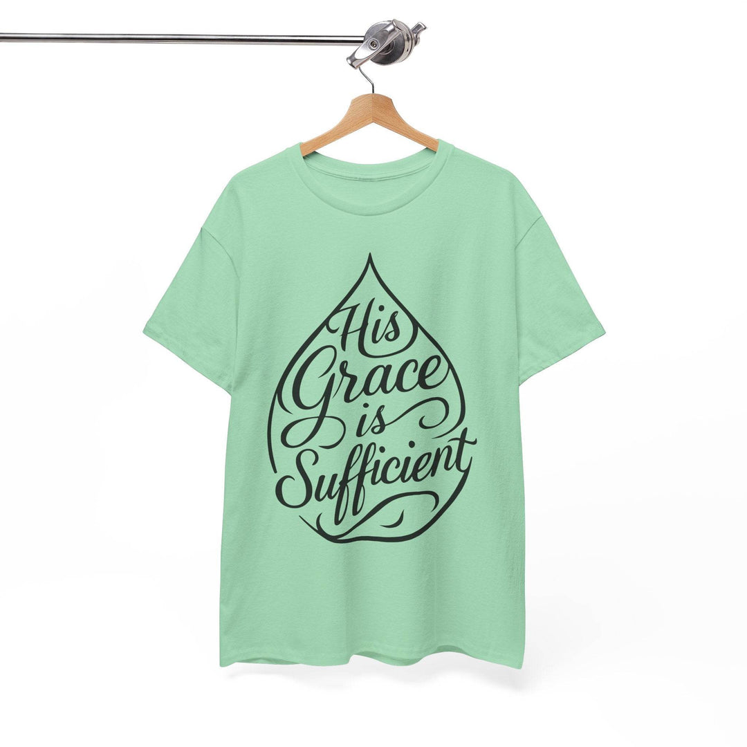 Christian Inspirational T-Shirt - His Grace Is Sufficient - Gutsy Garb