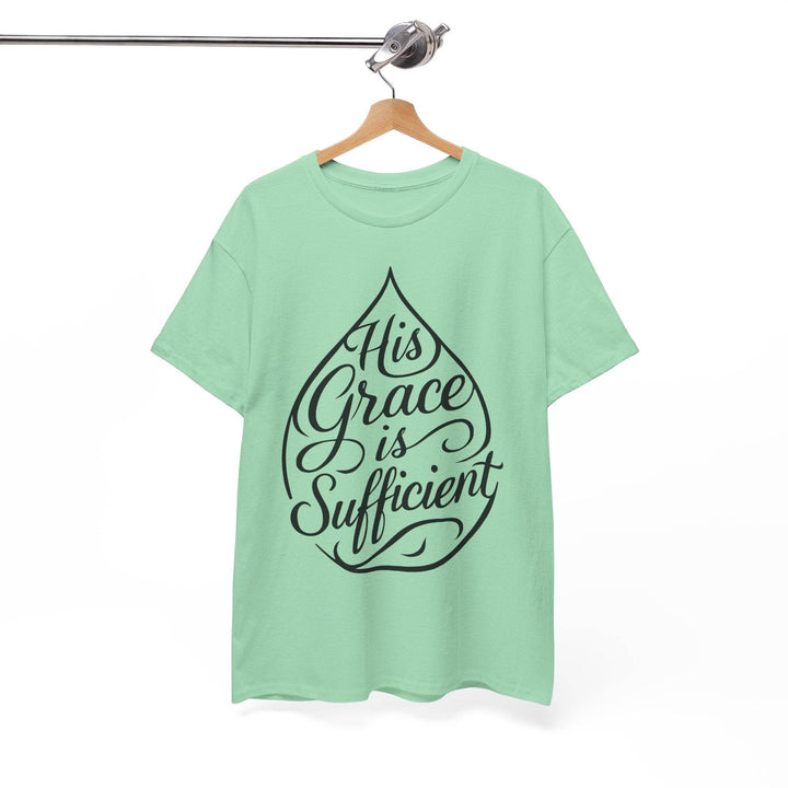 Christian Inspirational T-Shirt - His Grace Is Sufficient - Gutsy Garb