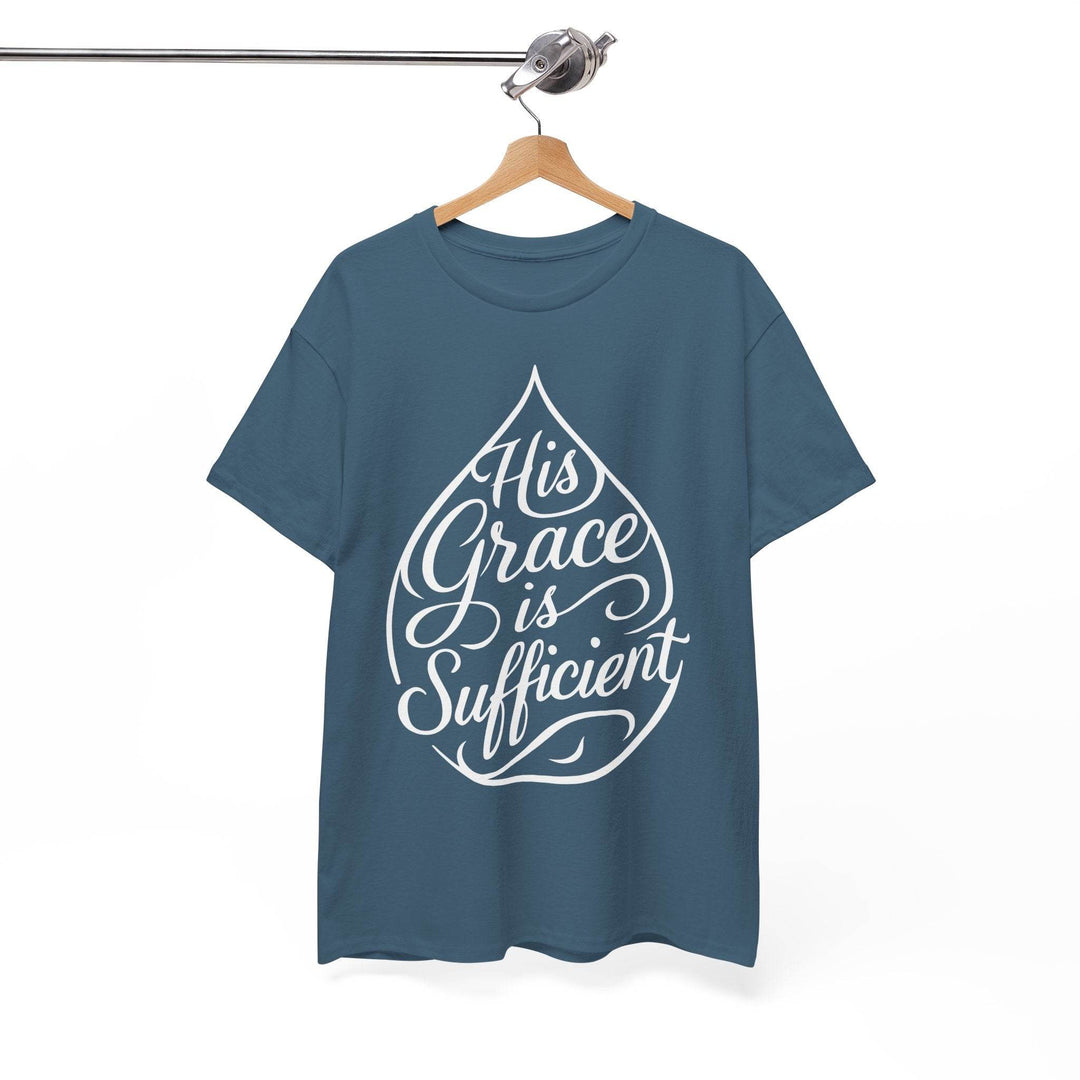 Christian Inspirational T-Shirt - His Grace Is Sufficient - Gutsy Garb