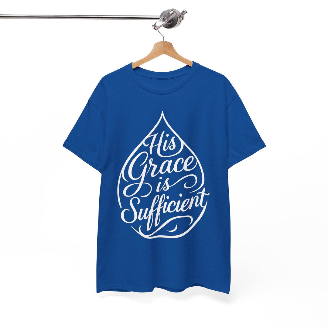Christian Inspirational T-Shirt - His Grace Is Sufficient - Gutsy Garb