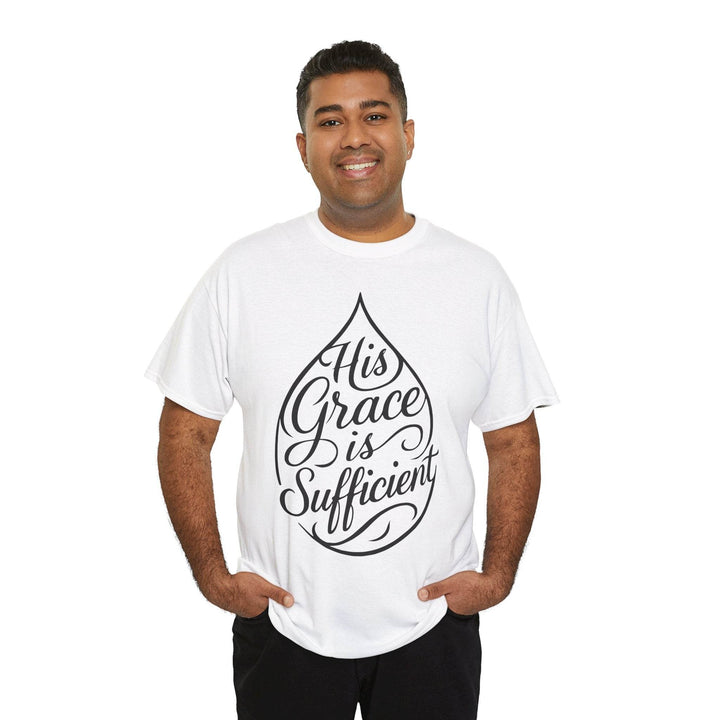 Christian Inspirational T-Shirt - His Grace Is Sufficient - Gutsy Garb