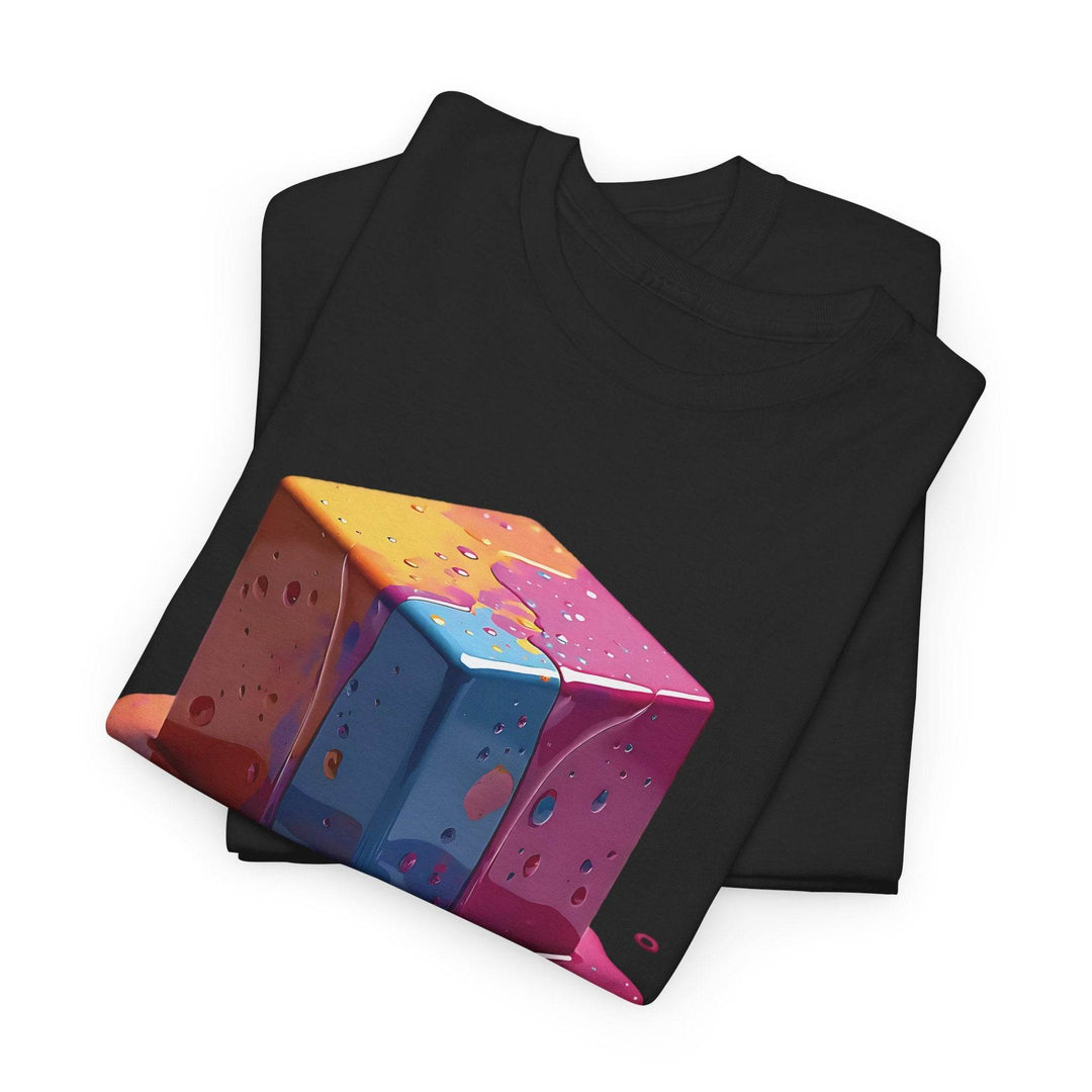 Colorful Melting Cube T-Shirt Bold Design - Gutsy Garb