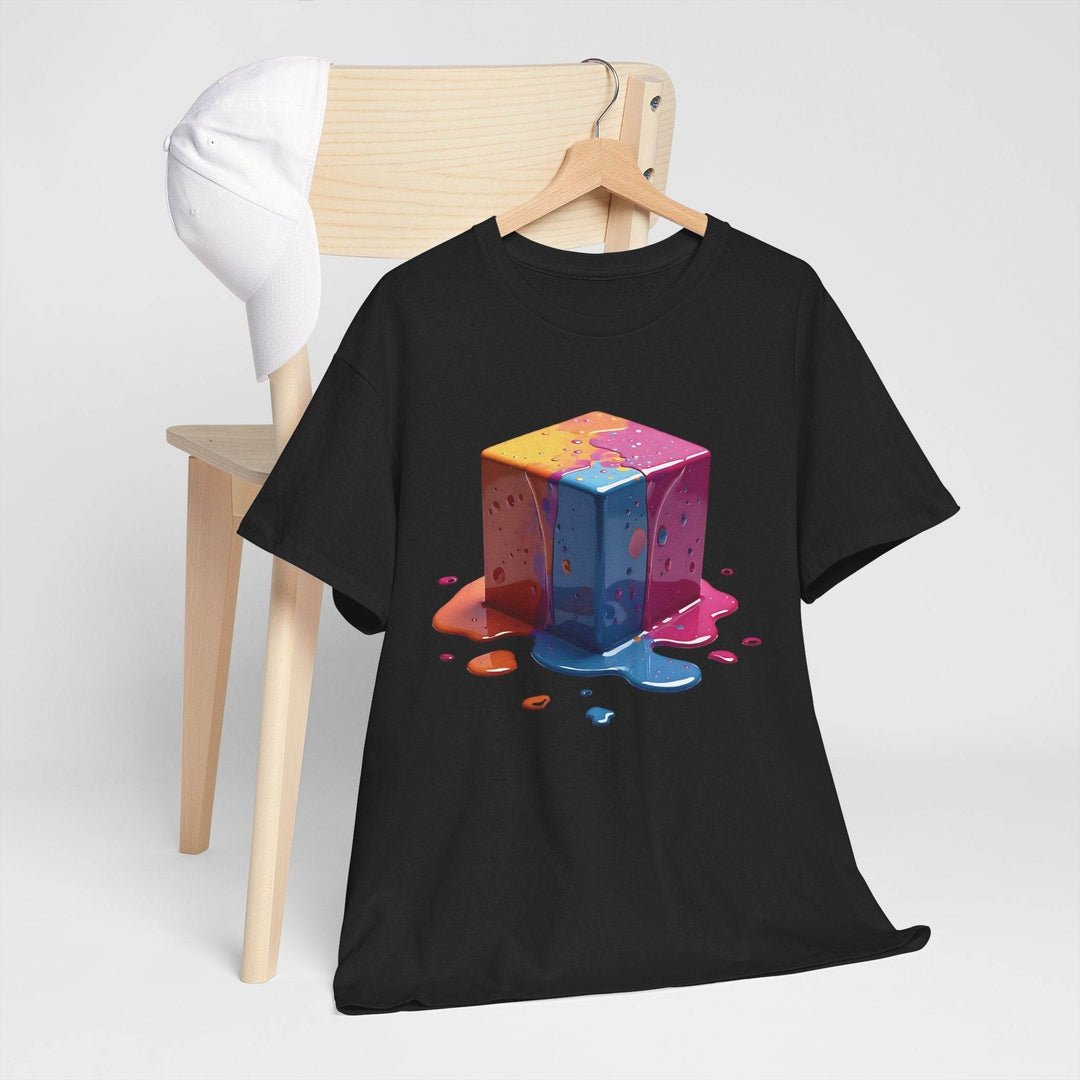 Colorful Melting Cube T-Shirt Bold Design - Gutsy Garb