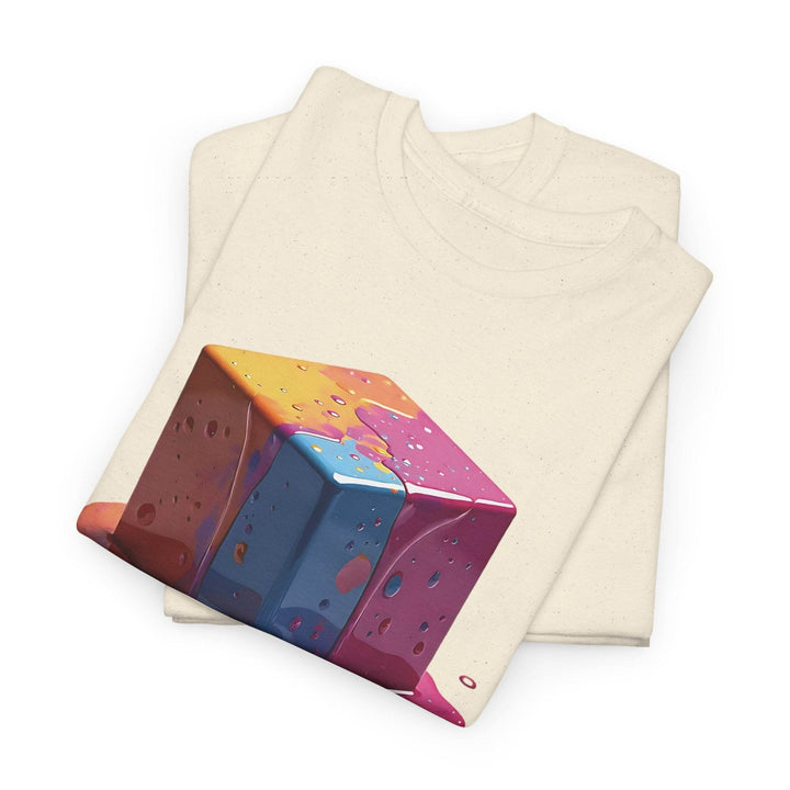 Colorful Melting Cube T-Shirt Bold Design - Gutsy Garb
